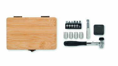 Logotrade promotional gift picture of: 13 piece tool set, bamboo case