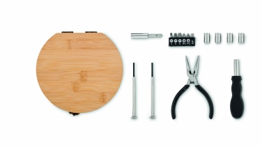 Logotrade corporate gift picture of: 15 piece tool set bamboo case