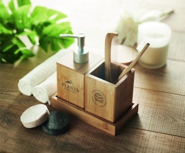 Logo trade business gift photo of: 3 piece bath set in bamboo