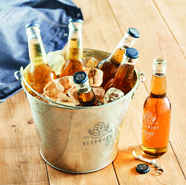 Logo trade corporate gift photo of: Metal beer bucket 4L