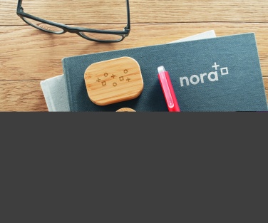 Logo trade promotional giveaways image of: TWS earbuds in bamboo case