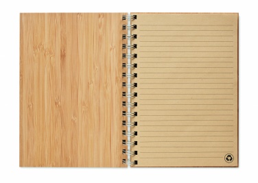 Logotrade advertising product picture of: A5 ring bound Bamboo notebook