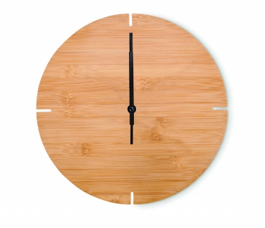 Logotrade promotional merchandise photo of: Round shape bamboo wall clock