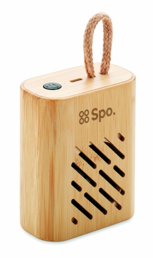 Logo trade promotional items image of: 3W Bamboo wireless speaker
