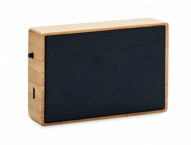 Logo trade advertising product photo of: Solar bamboo wireless speaker