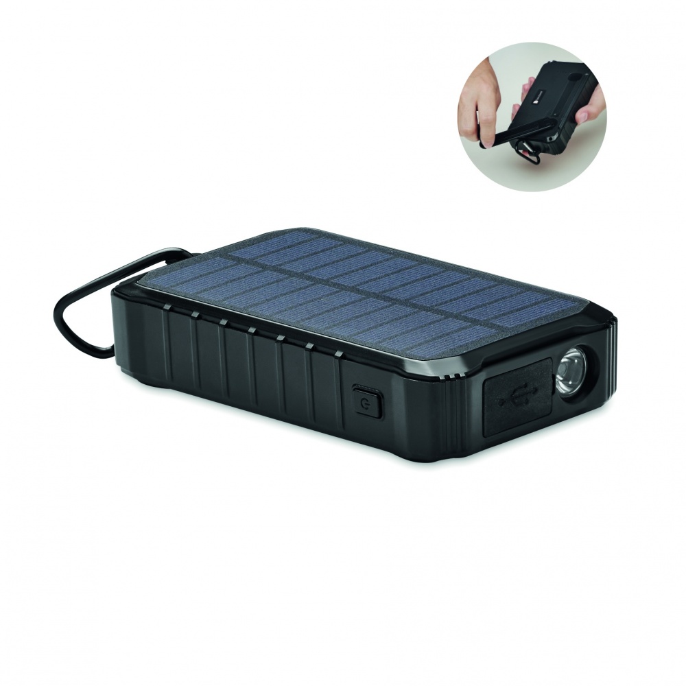 Logotrade promotional merchandise photo of: 8000 mAh solar dynamo charger