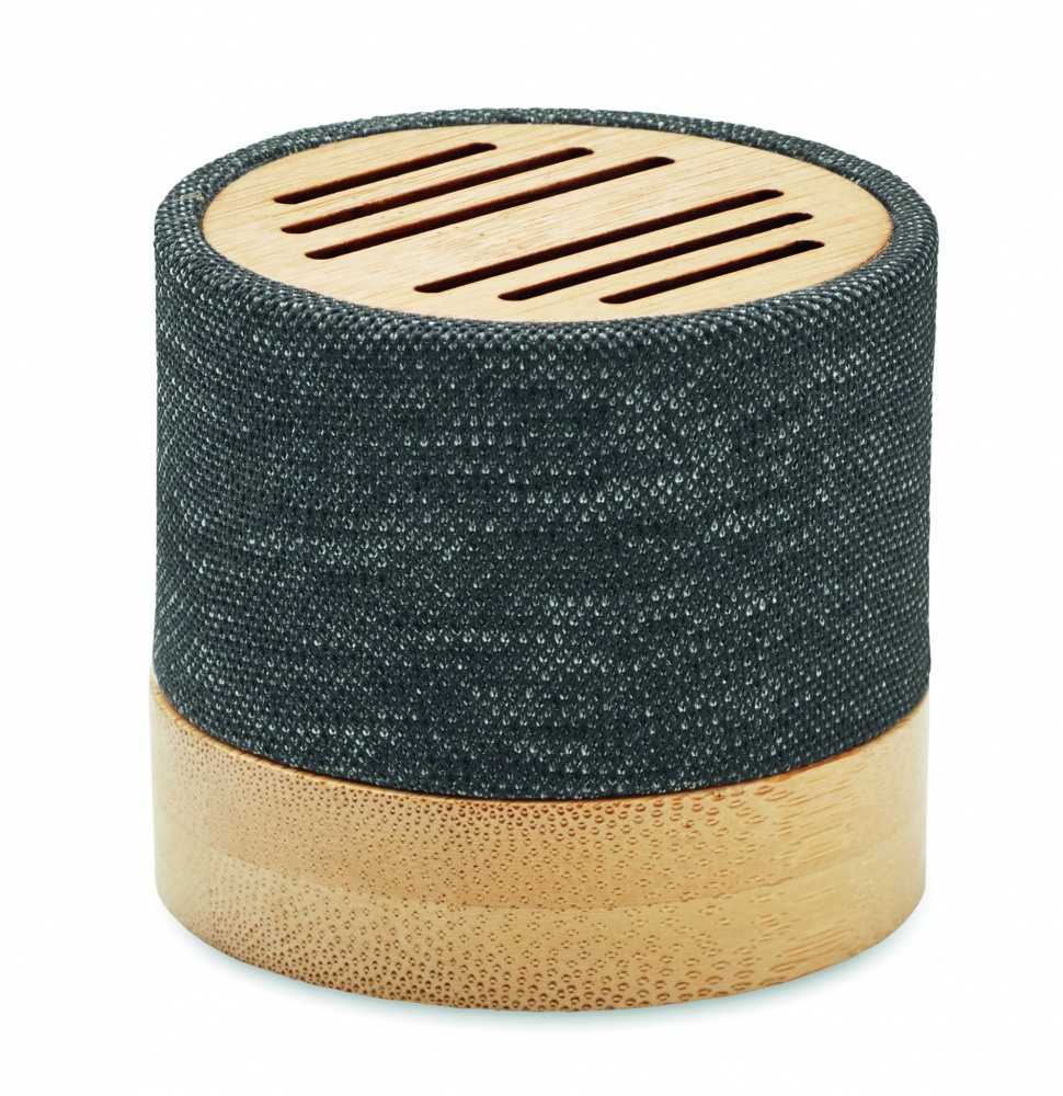 Logo trade advertising products image of: Bamboo RPET wireless speaker
