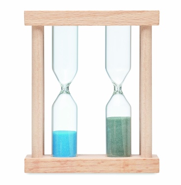 Logotrade advertising product picture of: Set of 2 wooden sand timers