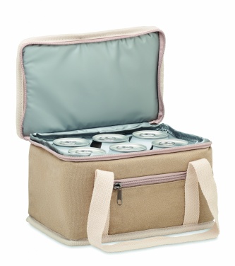 Logotrade promotional gift picture of: 6 can cool bag canvas 320gr/m²