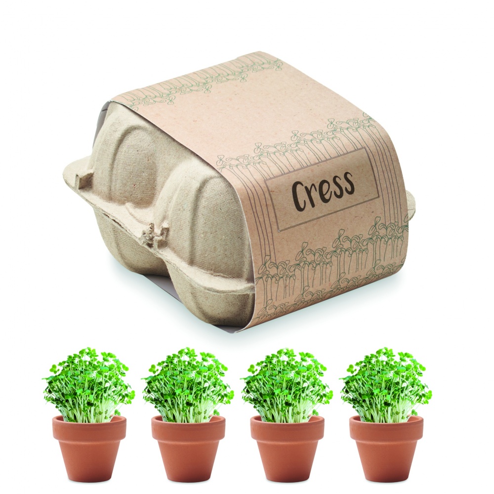 Logo trade promotional products image of: Egg carton growing kit