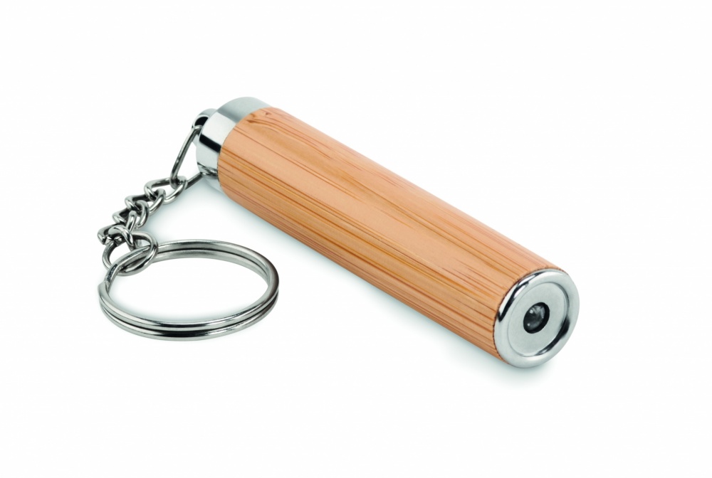 Logo trade corporate gifts picture of: Mini bamboo torch with keyring