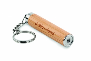 Logo trade promotional merchandise image of: Mini bamboo torch with keyring