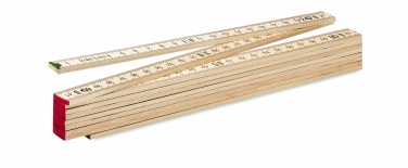 Logo trade promotional items picture of: Carpenter ruler in wood 2m
