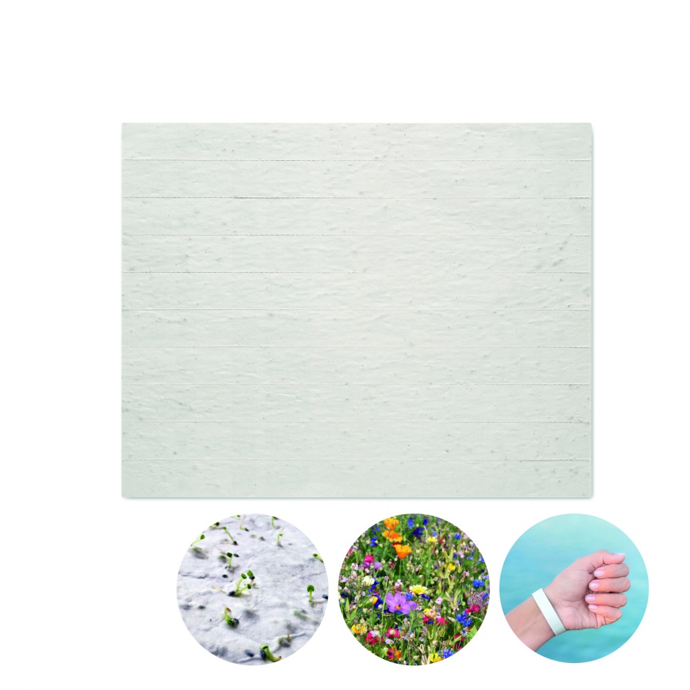 Logotrade promotional products photo of: Sheet of seed paper wristbands