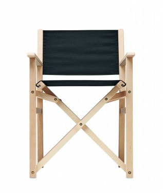 Logo trade promotional merchandise image of: Foldable wooden beach chair