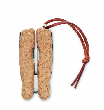 Logo trade business gifts image of: Multi tool pocket knife cork