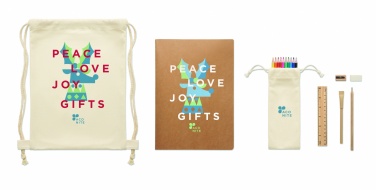 Logo trade business gift photo of: Kids drawing set in drawstring