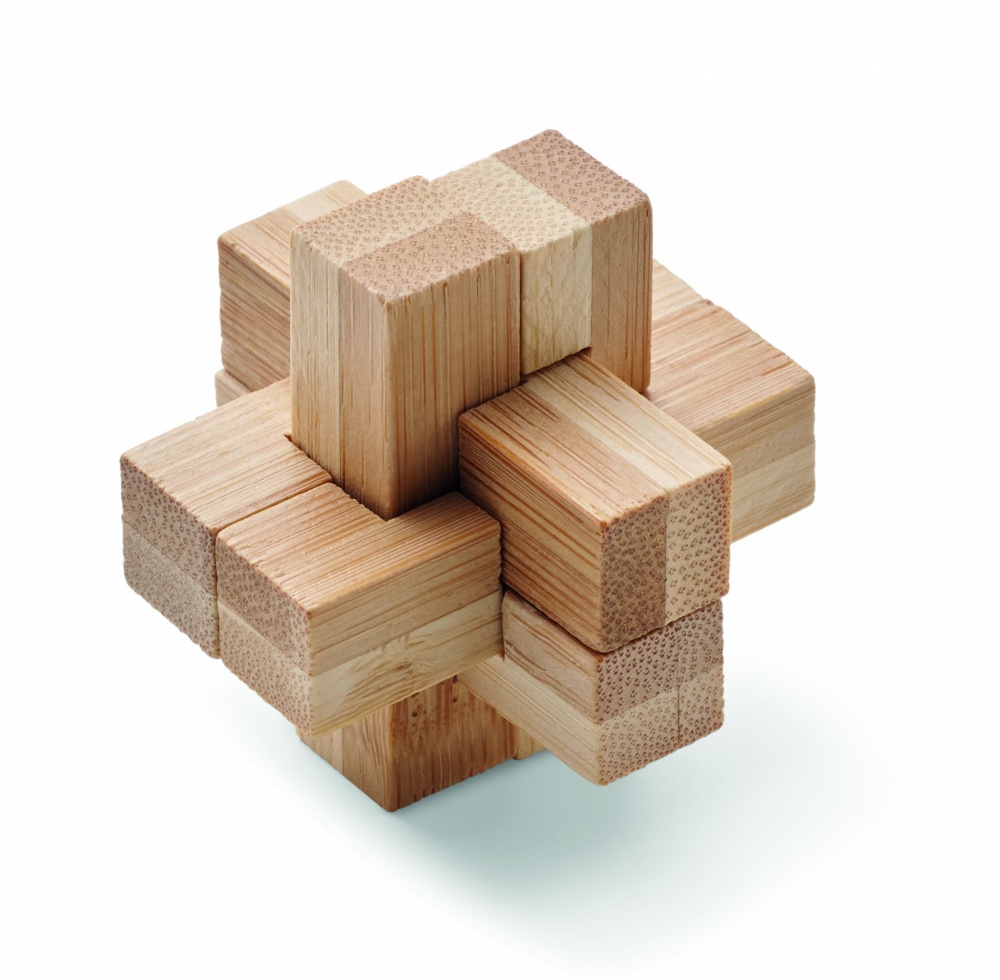 Logotrade promotional giveaway image of: Bamboo brain teaser puzzle
