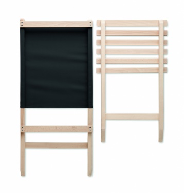 Logo trade promotional gifts image of: Foldable wooden beach chair