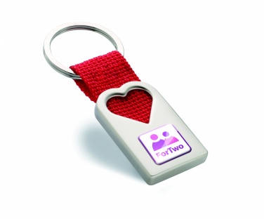 Logotrade business gifts photo of: Heart metal key ring Kemi