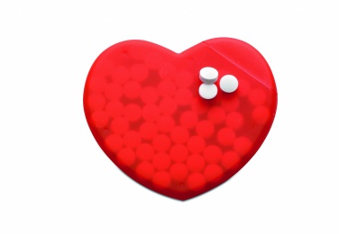 Logotrade promotional gift image of: Heart shape peppermint box