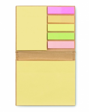 Logo trade promotional giveaways image of: Sticky note memo pad recycled