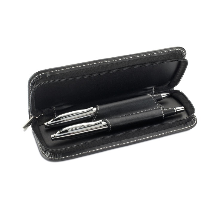 Logo trade promotional gifts picture of: Ball pen and roller set