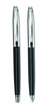 Logo trade promotional products image of: Ball pen and roller set