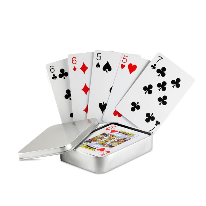 Logo trade corporate gift photo of: Playing cards in tin box
