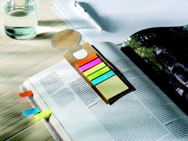 Logo trade promotional gifts image of: Bookmark with sticky memo pad