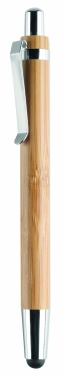 Logo trade corporate gifts image of: Ball pen in ABS and bamboo