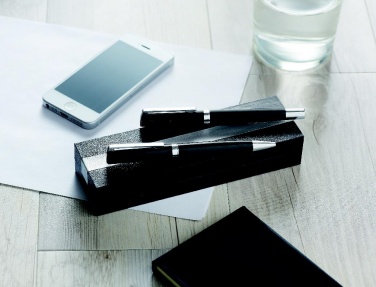 Logo trade business gifts image of: Pen and roller in paper box