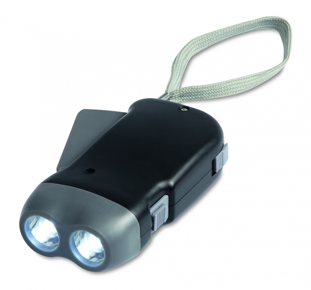Logo trade corporate gifts image of: 2 LED dynamo torch
