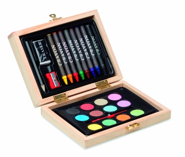 Logotrade promotional product picture of: Painting set in wooden box