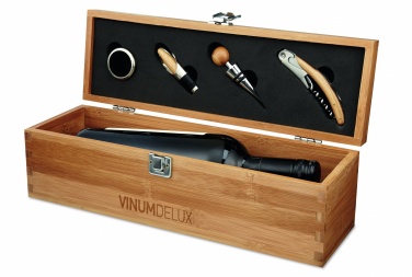 Logotrade promotional gift image of: Wine set in bamboo box