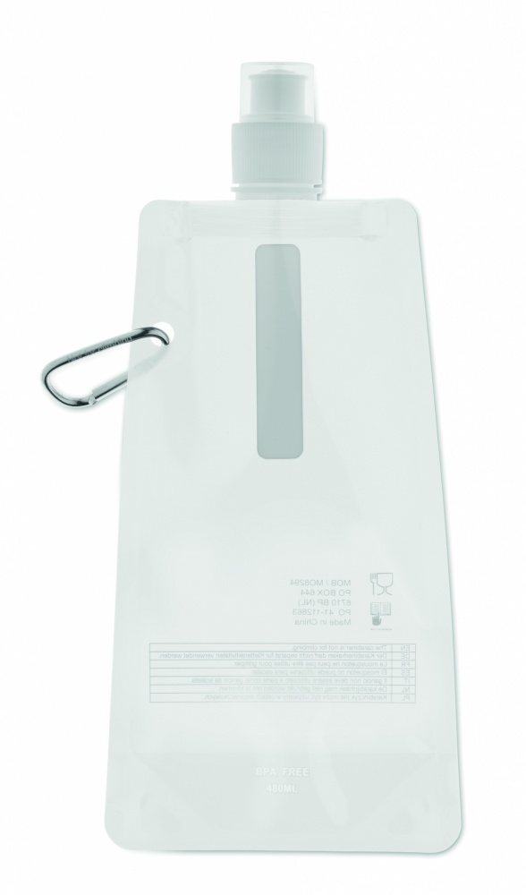 Logo trade promotional products image of: Foldable water bottle