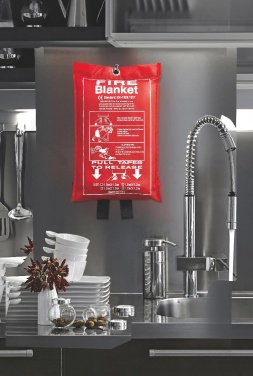 Logotrade advertising product picture of: Fire blanket in pouch 100x95cm