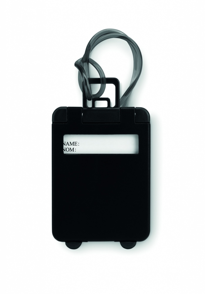 Logo trade promotional products image of: Luggage tags plastic