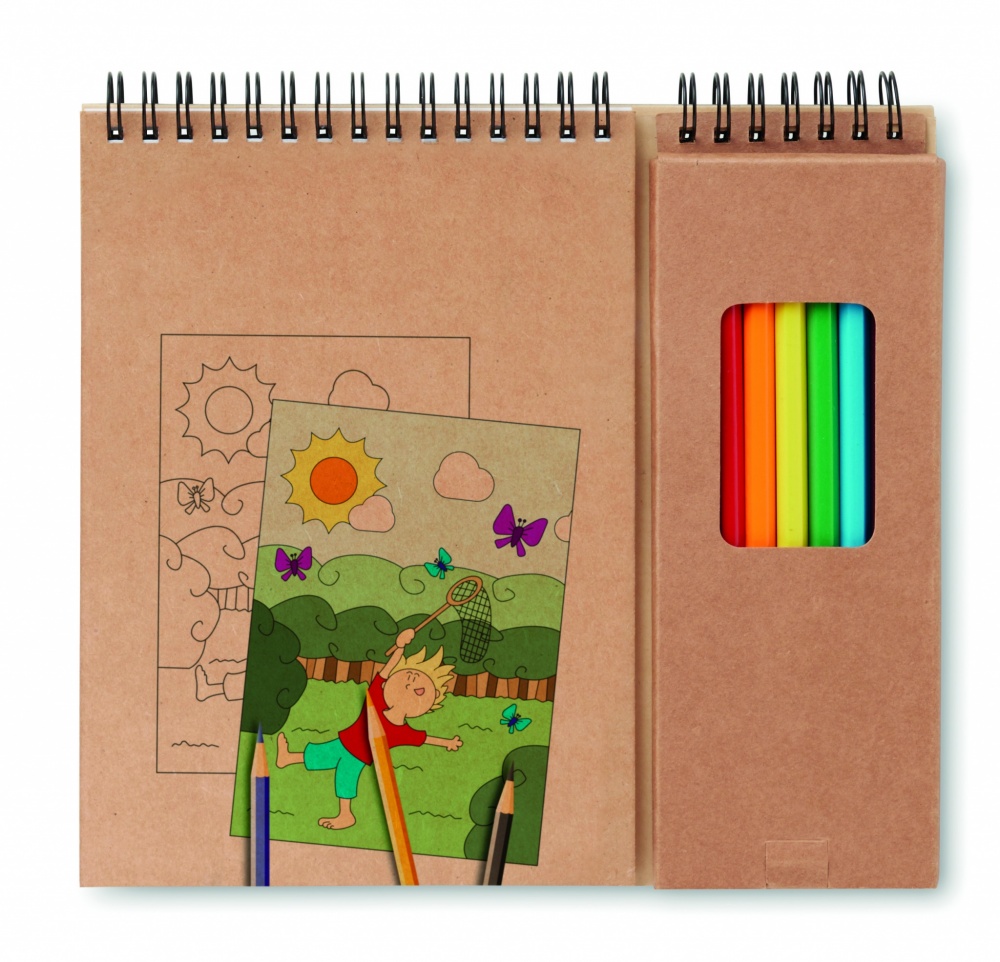 Logotrade promotional merchandise photo of: Colouring set with notepad