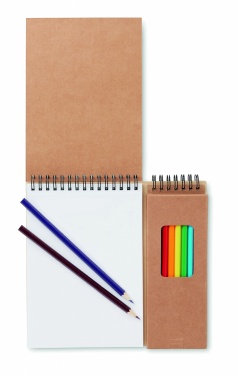 Logotrade promotional giveaway image of: Colouring set with notepad