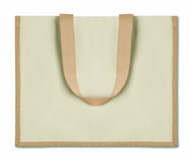Logo trade promotional items image of: Jute and canvas shopping bag