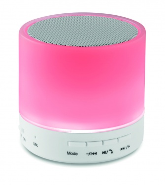 Logo trade corporate gifts image of: Round wireless speaker LED