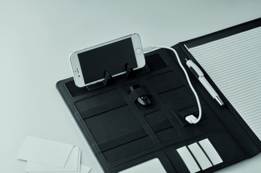 Logo trade promotional giveaways picture of: A4 folder with power bank
