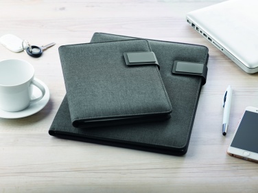 Logo trade business gift photo of: A4 folder with power bank