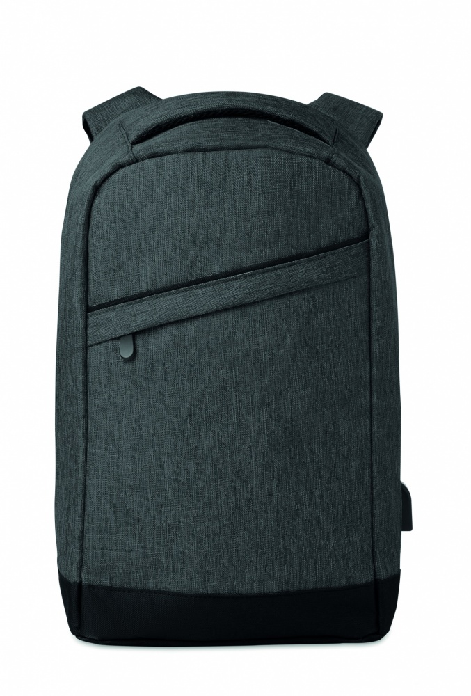 Logo trade corporate gifts picture of: 2 tone backpack incl USB plug