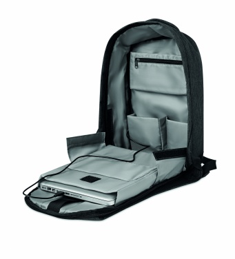 Logo trade promotional items image of: 2 tone backpack incl USB plug