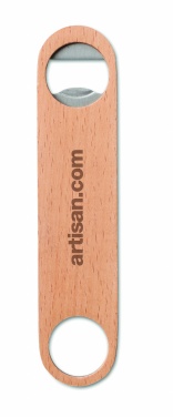 Logo trade promotional giveaways image of: Wooden bottle opener