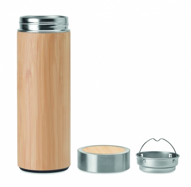 Logotrade promotional product image of: Double wall bamboo flask 400ml