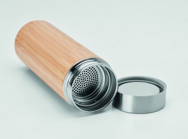Logo trade corporate gifts picture of: Double wall bamboo flask 400ml
