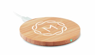 Logotrade promotional product picture of: Wireless charger bamboo 5W